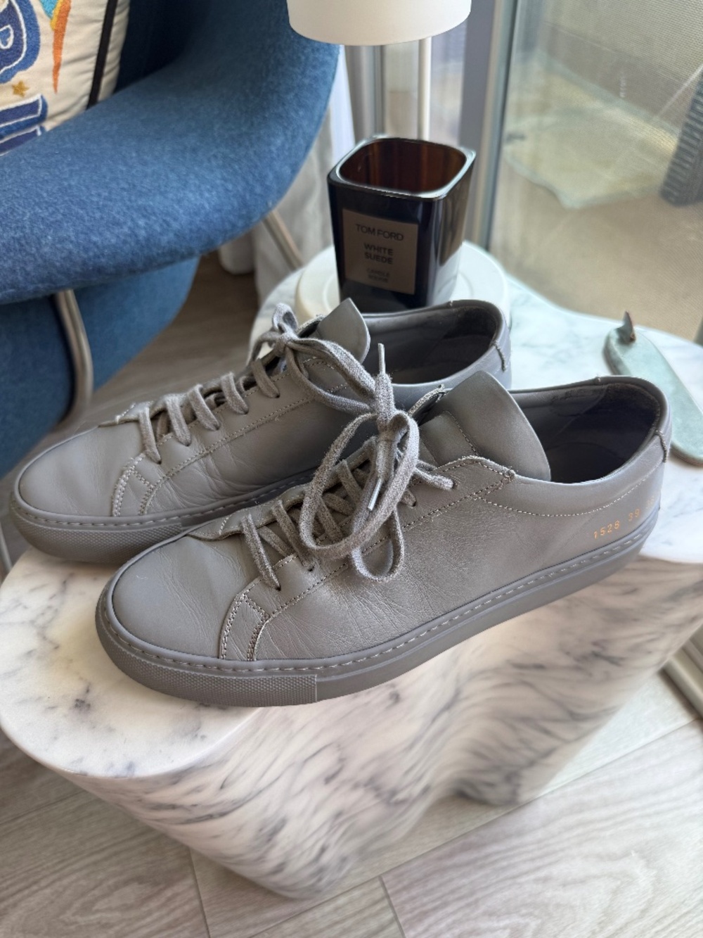 Common Projects Achilles Low Leather Sneakers Grey EU 39